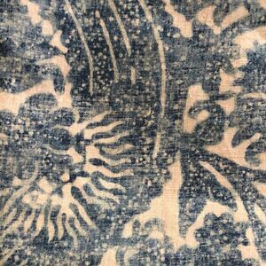 Java by Mark Alexander High end luxury fabric 100% linen 2 yards 8 in blue